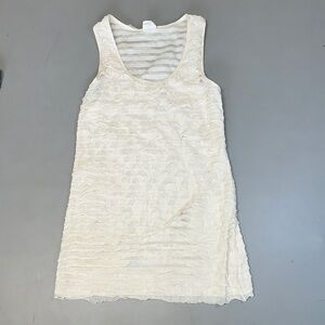 Free People Cream Mini Dress with Bohemian Flair